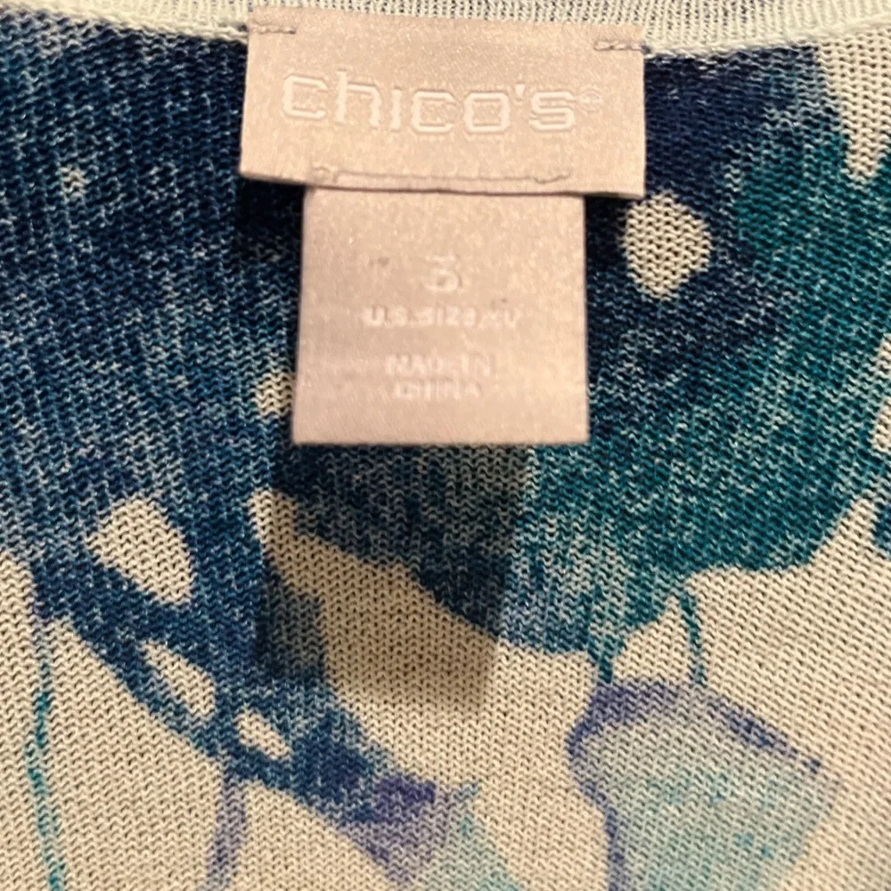 Chico's Floral Cardigan Size 3/XL - Picture 2 of 6